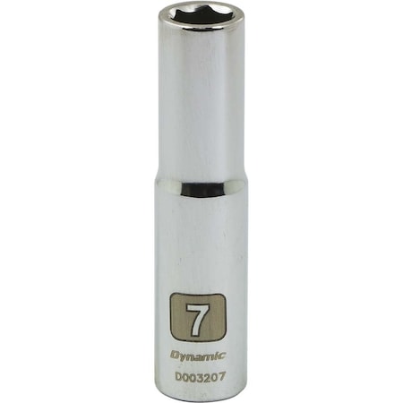 Dynamic 1/4" Drive, 7mm Metric Socket, 6 Points D003207